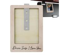 Visor Clip Photo Frame, Car Picture Holder, 4.21x2.76x0.87 Inches Interior Display Accessory, Slim Lightweight Design, Quick Mounting Feature, for Tourists Families Drivers Fitness Business Travelers