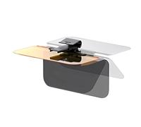 Visor per auto, parasole del parabrezza, scudo degli occhiali per la guida, blocco UV per PC, lente anti-guanto, clip regolabile, vista trasparente, protezione degli occhi, 34,5x16,5 cm, facile instal