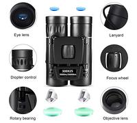 Visore Notturno, 300X25 Potente binocolo HD 50000M Mini telescopio pieghevole a lungo raggio Visione notturna a bassa luminosità Ottica BAK4 for campeggio da caccia,per birdwatching, sport all'aria a