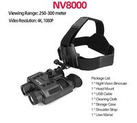 Visore Notturno, NV8000 3D Occhiali for la visione notturna IR 1080p HD infrarossi NV Binoculare Occhio nudo Digitale 3D Oculare Montaggio sulla testa Oscurità,per birdwatching, sport all'aria aperta