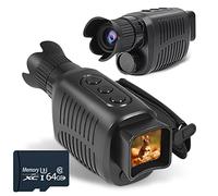 Visore Notturno, Oscurità 300m Dispositivo di visione notturna monoculare 1080P HD Infrarossi Zoom digitale 5x Telescopio da caccia Outdoor Day Night Dual Use,per birdwatching, sport all'aria aperta,