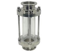 Visore rapido per fluidi， 3/4" 1" 1-1/4" 1,5" 2" Tri Clamp Sanitay Indicatore di flusso Diottrica Adatto Tubo OD SUS 304 Raccordo in acciaio inossidabile Homebrew(19mm x Ferrule 50.5)