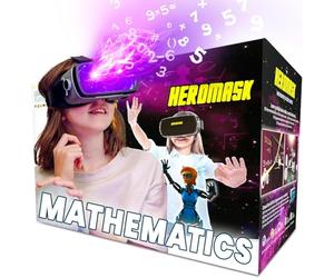 Visore Realtà Virtuale Bambini 5-12 + Giochi Matematica Heromask - Regalo educativo che trasforma la matematica in gioco: guardali sorridere mentre fanno tabelline e calcoli in VR 3D