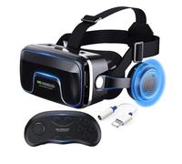 Visore Realtà Virtuale con Controller, Occhiali Virtuali 3D per Video Film e Giochi, Lente Regolabile Cuffie Realtà Virtuale per iphone,Samsung,Huawei,Xiaomi, Regali di Natale/Compleanno per Bambini (