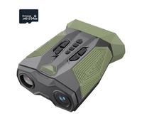 Visori Notturni, LK300 Binocolo a infrarossi 500M Visione notturna Zoom 19X Digitale 10MP 1080P HD Telescopio professionale for la caccia in campeggio(Green With 64G Card)