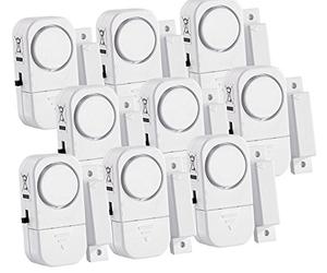 VisorTech sicurezza della finestra: Set da 9 Mini allarmi per porte e finestre, 95 db, 2 anni di durata della batteria (mini allarme, porta finestra allarme, casa)
