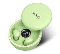 VISOUND Air VionB - Auricolari invisibili wireless Bluetooth 5.4 per orecchie piccole, mini auricolari per lavoro, impermeabili IPX5, cancellazione del rumore ENC, discreti cuffie in-ear (verde salvia