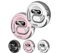 Visound Drift - Invisible Earbuds, Comfortable Fit LED Power Display, for Sleeping, Working, Hiking (White*Pink)