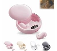 Visound Drift - Invisible Earbuds, Vision Beam Ear Buds, Invisible Sleep Wireless Earphone, Light-Weight Noise Blocking, Comfortable Fit LED Power Display, for Sleeping, Working (pink)