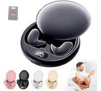 VisoundDrift - Invisible Earbuds, VisoundDrift Earbuds, Vision Beam Ear Buds,Comfortable Fit LED Power Display, IPX6 Water-Resistant, for Sleeping, Working, Hiking (BLACK)