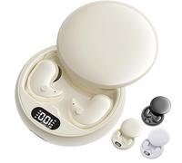 Visounds Drift - Invisible Earbuds, Visounds Drift Earbuds, Invisible Sleep Earphone, LED Power Display, for Sleeping, Working, Hiking (Beige)