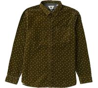 Vissla - Chemise à carreaux - Rails Cord Printed Eco LS Shirt Tarp per Uomo in Cotone - Taglia M - Kaki