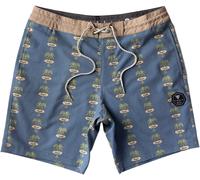 Vissla - Short de bain - Atomic Palms 17.5" Boardshort Midnight per Uomo - Taglia 32 US - Blu