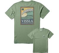 Vissla - T-shirt in cotone con collo rotondo - Peaky SS Tee Sage per Uomo in Cotone - Taglia L - Verde