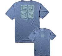 Vissla - T-shirt urbana leggera in poliestere riciclato - Lost Coast Comp Lite Eco Drirelease SS Tee Harbor Blue Heather per Uomo in Cotone - Taglia L