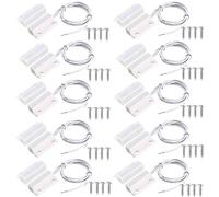 VISSQH 10pcs Cablato ad incasso Cancello di Sicurezza Sensore di Contatto Finestra Interruttore di Contatto Magnetico,bianca，N/C Interruttore Magnetico, Home Alarm Systemd interruttore magnetico