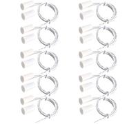 VISSQH 10pcs RC-33 Cablato ad incasso Cancello di Sicurezza Sensore di Contatto Finestra Interruttore di Contatto Magnetico,bianca，N/C Interruttore Magnetico, Home Alarm Systemd