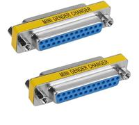 VISSQH 2 Pezzi DB25 Femmina a Femmina Accoppiatore Connettore,25 pin DB25 seriale adattatore per Gender Changer,trasferimento dati e connessione dispositivi