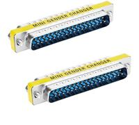 VISSQH 2 Pezzi DB37 maschio a maschio Accoppiatore Connettore,37 pin DB37 seriale adattatore per Gender Changer,trasferimento dati e connessione dispositivi