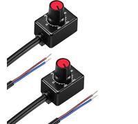 VISSQH 2 Pezzi DC 0/1-10V Dimmer LED,Mini Controller Rotary Switch PWM Dimmer con tappo manopola per Driver LED Dimmerabili Controllo Luce Interna Grow Lamp