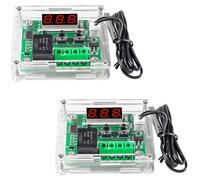 VISSQH 2 Pezzi W1209 Mini Controller termostato,12V DCTermostato Regolatore di Controllo,Regolatore di temperatura digitale,con Sonda NTC