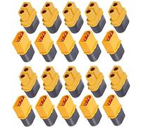 VISSQH 20pcs (10 paia) connettore xt60H,XT60 connettore batteria lipo,connettore xt60 maschio/femmina, con XT60 Connettore di Alloggiamento Guaina, per Batteria Lipo FPV Drone