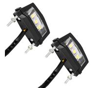 VISSQH 2Pcs 12V LED Luce targa, luce targa moto,Mini 3 LED Luce targa,Luce Posteriore Targa Moto (Bianca)