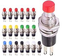 VISSQH 30 pcs Mini Interruttore Di Pulsante Momentaneo, ON/OFF Interruttore Utilizzato per il controllo di avviamento elettromagnetico contattore relè e altri circuiti elettrici