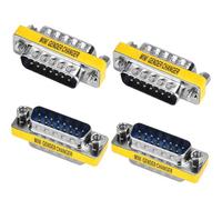 VISSQH 4 Pezzi DB15 maschio a maschio Accoppiatore Connettore,15 pin DB15 seriale adattatore per Gender Changer,trasferimento dati e connessione dispositivi