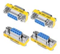 VISSQH 4 Pezzi DB9 Femmina a Femmina Accoppiatore Connettore,9 pin DB9 seriale adattatore per Gender Changer,Trasferimento Dati RS232 Seriale