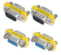 VISSQH 4 x DB9 maschio a Femmina Accoppiatore Connettore,9 pin DB9 seriale adattatore per Gender Changer,Trasferimento Dati RS232 Seriale