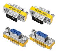 VISSQH 4 x HDB15 maschio a Femmina Accoppiatore Connettore,HDB15 15 pin VGA SVGA seriale adattatore per Gender Changer