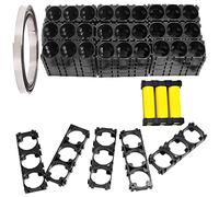 VISSQH 40 Pezzi Supporto Cilindrico per Batteria Agli Ioni di Litio 18650, Portabatterie 18650,Confezione + striscia di nichel 10M（3 celle）