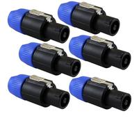 VISSQH 6 pezzi spina adattatore per altoparlante audio 4 perni connettori cavi altoparlanti per Neutrik NL4FC, NL4FX, NLT4X, NL2FC
