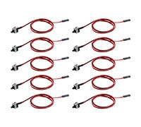 VISSQH10 pezzi Cavo di alimentazione per PC host a 2 pin, per riavviare il computer, 100 cm, ATX, pulsante di accensione, scheda madre, interruttore ponticello