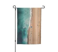 Vista aerea della spiaggia Bandiera decorativa da giardino 30,5 x 45,7 cm, 100% fibra di poliestere, tessuto spesso, universale per tutte le stagioni