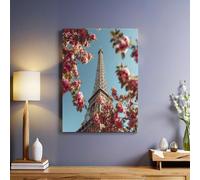 vista della Torre Eiffel Quadro su Tela Cartamo 40 x 30 cm Art Quadro da parete Canvas per Camera da Letto Soggiorno Hotel Bagno Camera da Pranzo Cucina