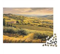 Vista della Toscana Puzzles 1000 Pezzi In Cartone Di Alta Qualità, Un Busta Di Puzzle A Rompicapo Per Art-terapia, Ideale Per Attività Per Giorni Di Pioggia, Regalo Per La
