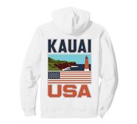 Vista delle Palme al Tramonto di Kauai Felpa con Cappuccio