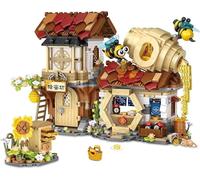 Vista delle strade giapponesi Honey Works invece di mini mattoncini, MOC Creative STEM Giapponese Toys friends ragazze 6-12 Set di modellini, 1242 pezzi mattoncini a morsetto Giocattolo casa Regalo