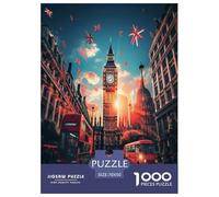 Vista dello skyline di Londra Per Adulti Puzzle 1000 Pezzi Metropoli Jigsaw Gioco Education Decorazione Interna Unica Per Gioco Familiare Regalo Per Amore E Amico Stress Relief 70x50cm/1000pcs