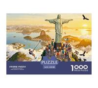Vista di Cristo Redentore a Rio de Janeiro Puzzle in Legno Impermeabile Puzzles Da 1000 Pezzi Regali Per Adulti Colorati Giochi Di Impegnativi