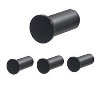 Vista Ganci a Vite da Parete SUS304 Gancio per Cappotto in Acciaio Inox per Uso Intensivo con Foratura per Bagno, Camera da Letto, Cucina, Camera da Letto 4 Pack Nero