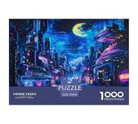 Vista notturna Puzzle Giochi Edugattoivo 1000 Pezzi astrazione Puzzle Di Autotone Decorazione Perfetta Sfide Divertenti Per Adulti E Bambini Da 12 Anni 70x50cm/1000pcs