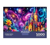 Vista notturna sogno 1000 Pezzi Insieme Di Puzzle Complesso Per Sfida Estremamente Difficile Casa Castello Cosmico adattato Per Dopo La Scuola E Puzzle Meglio Classificati 38x26cm/1000pcs