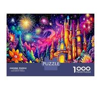 Vista notturna sogno 1000 Pezzi Puzzle Da Assemblare Personalmente Per Stimolazione Logica Intensa Castello psicodelico fantastico Per Serate Di Gioco E Il Regalo Definitivo Per Appassionati 52x38cm