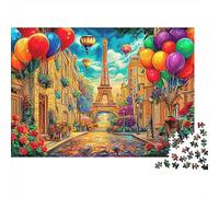 Vista Parigi Rompicapo Adulti 1000 Pz Parigi Palloncini Pezzi Uniformi Per Single Antigraffio Regalo Aziendale Tempo Libero 38x26cm/1000pcs