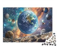 Vista spaziale Terra Puzzle 1000 Pezzi Regali Per Gli Amanti E Gli Amici Vista della Terra dallo spazio Giochi Educativo Sfida Regalo Intrattenimento Creativo Decorazione Casa 70x50cm