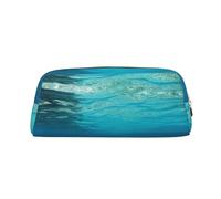 Vista subacquea di una borsa per il trucco da spiaggia tropicale per donne e uomini, borsa da viaggio per articoli da toilette, pochette estetica, astuccio grande per matite