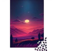 Vista sulla montagna Sunset Puzzle Impossibili 1000 Pezzi Starry Sky Decorazione Per La Casa. Rilassamento E Intelligence Per Adulti E Ragazzi Da 14 Anni 1000pcs (75x50cm)